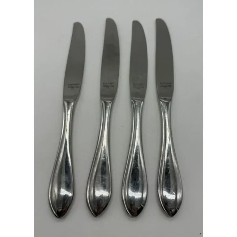 Dansk Stainless Steel Dinner Knives Set of 4 International Designs‎ MM Flatware